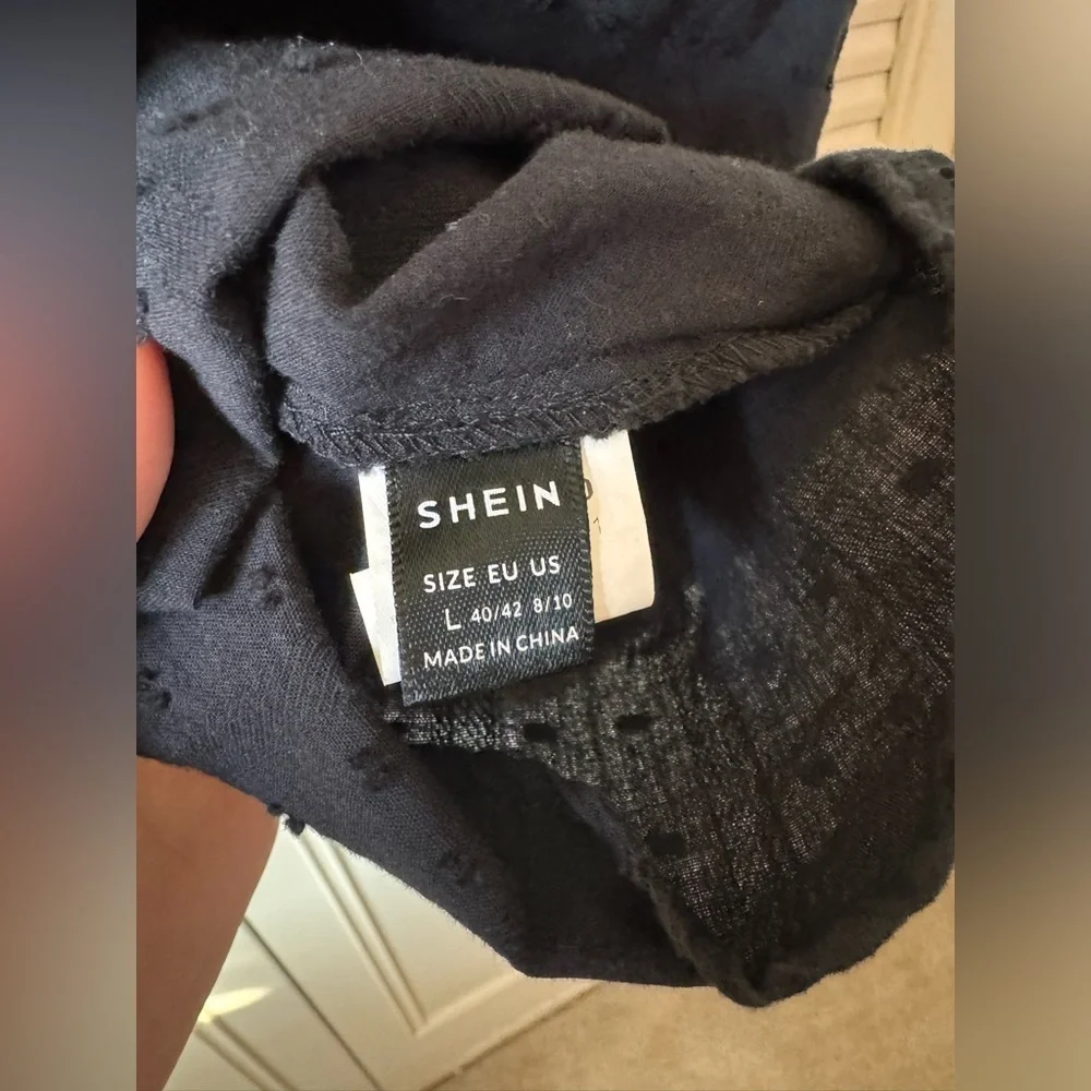 All Black Textured SHEIN dress